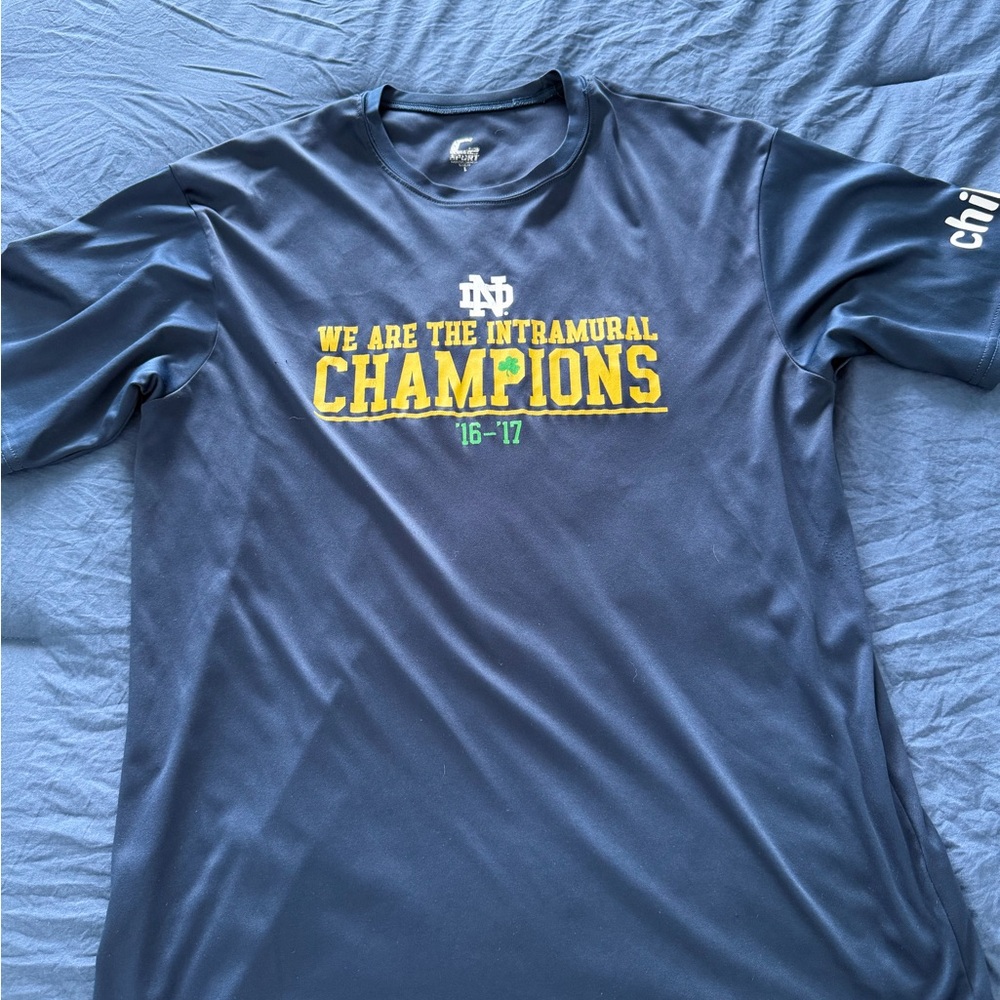 Blue Notre Dame Intramural Champion Athletic Shirt